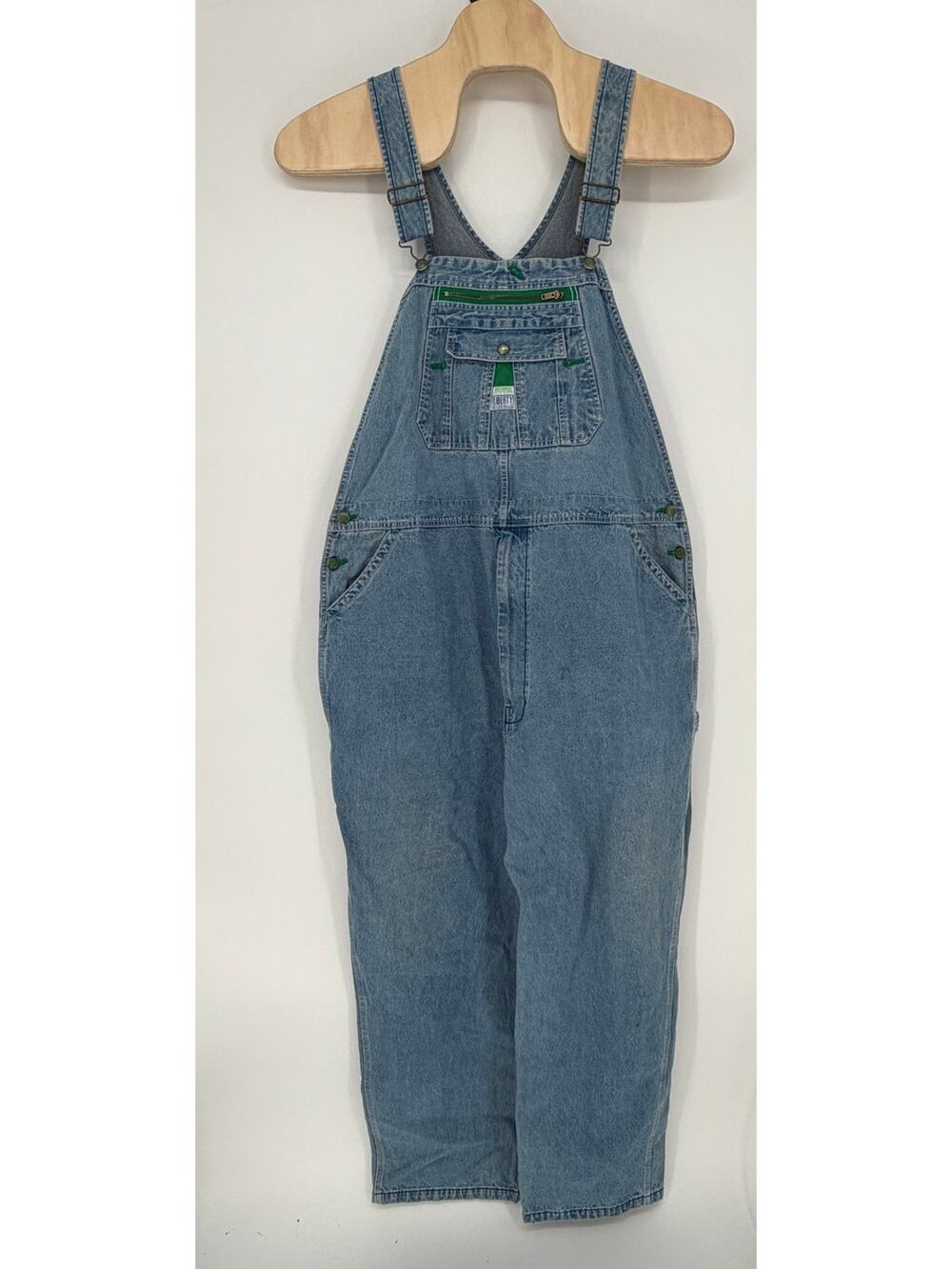 Vintage Liberty Denim Overalls 48x32 Carpenter Baggy Workwear Grunge Light Wash
